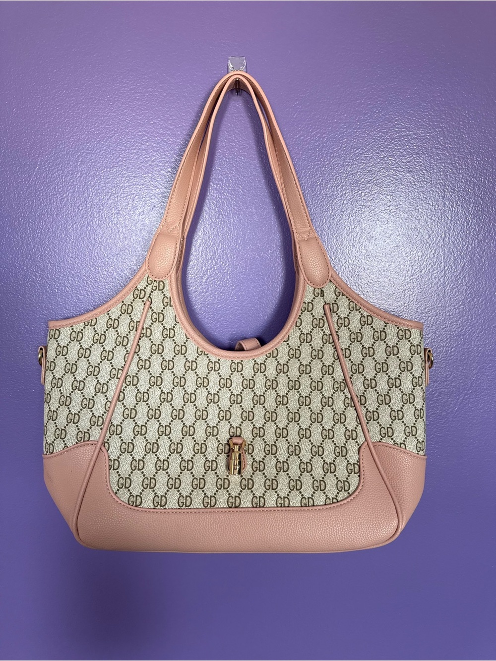 Source Unknown Pink Monogram Shoulder Bag